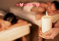 San Valentín Romántico: baño de hidromasaje 30' y masaje con velas calientes 55' con cava y bombones